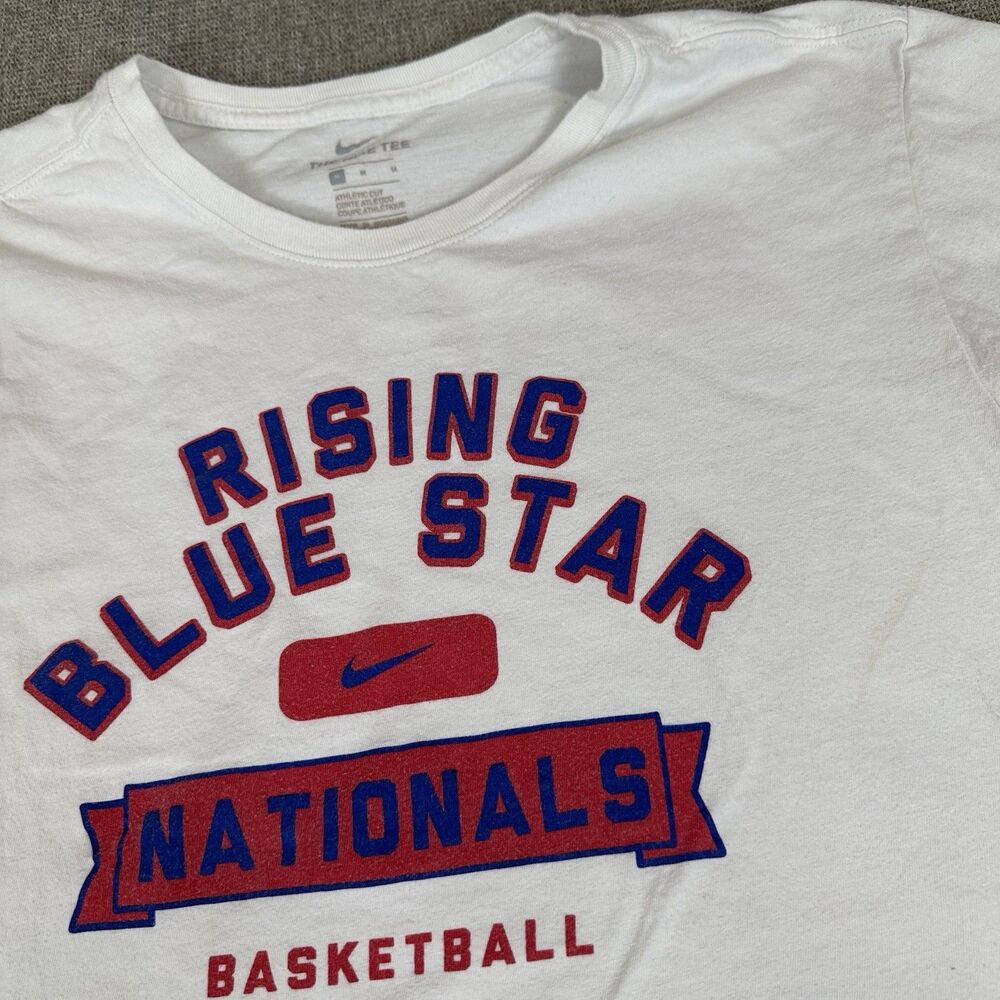 The Nike Tee Shirt Rising Blue Stars Women's Medium Athletic Cut Basketball Rare